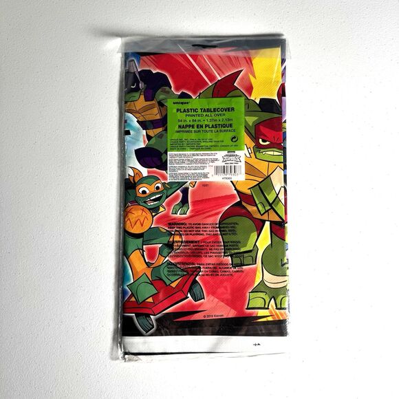 Rise of the Teenage Mutant Ninja Turtles Plastic Tablecover 54" x 84" TMNT‎ 2018 - Picture 2 of 2
